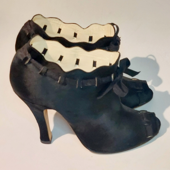 RARE Zoraide black ponyskin heeled booties, IT40, immaculate - Picture 2 of 16